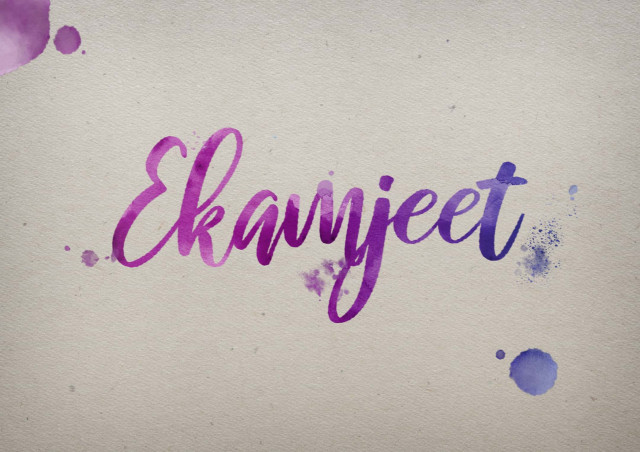 Free photo of Ekamjeet Watercolor Name DP