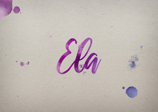 Free photo of Ela Watercolor Name DP