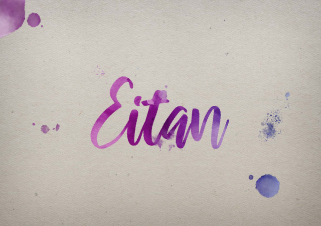 Free photo of Eitan Watercolor Name DP