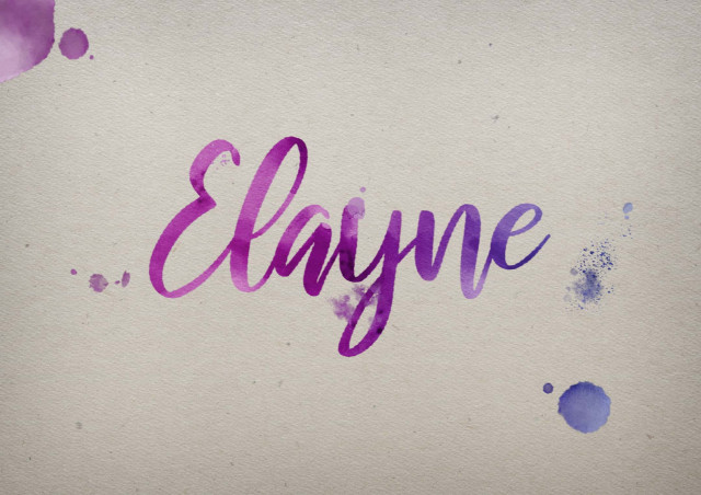 Free photo of Elayne Watercolor Name DP