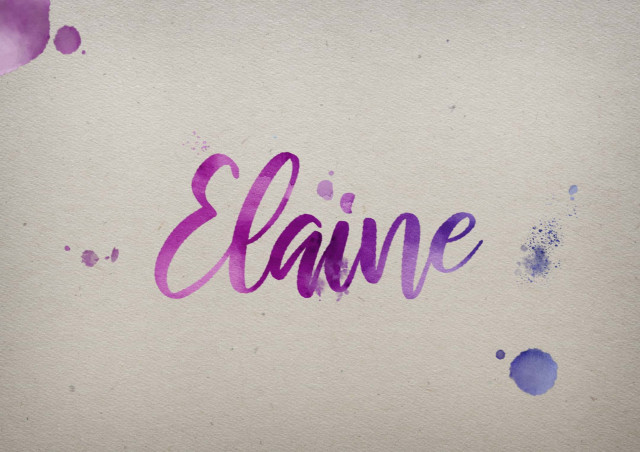 Free photo of Elaine Watercolor Name DP