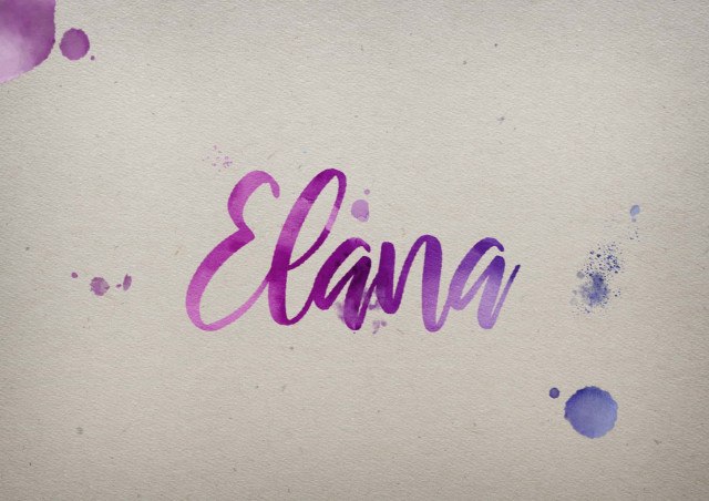 Free photo of Elana Watercolor Name DP