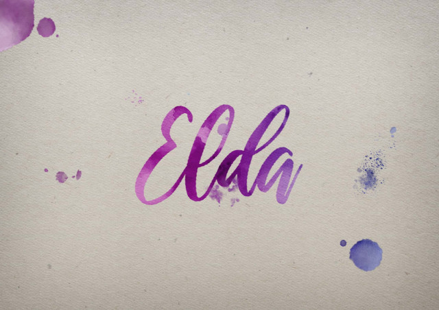 Free photo of Elda Watercolor Name DP