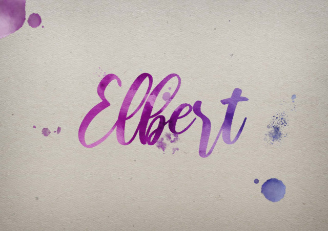 Free photo of Elbert Watercolor Name DP