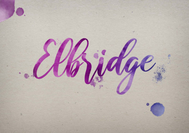 Free photo of Elbridge Watercolor Name DP