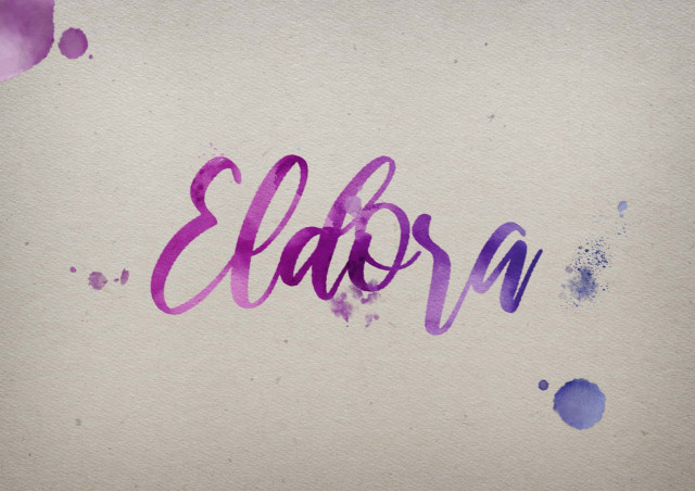 Free photo of Eldora Watercolor Name DP