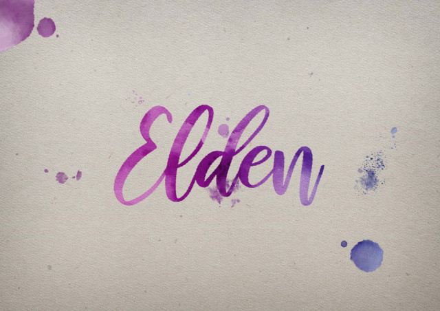 Free photo of Elden Watercolor Name DP