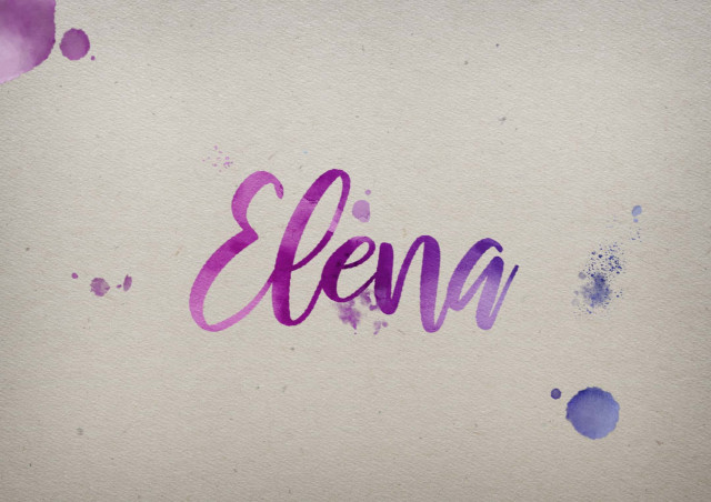 Free photo of Elena Watercolor Name DP