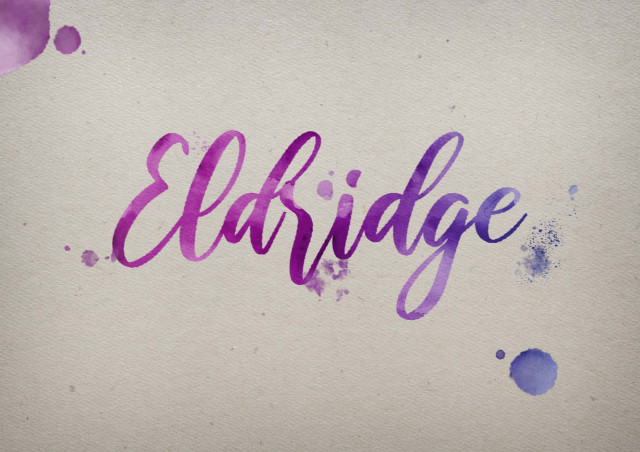 Free photo of Eldridge Watercolor Name DP