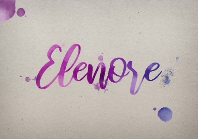 Free photo of Elenore Watercolor Name DP
