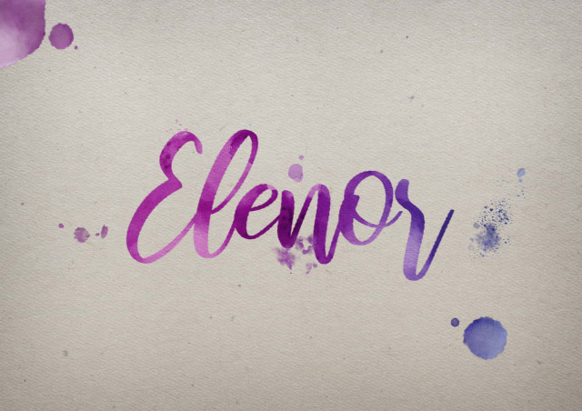 Free photo of Elenor Watercolor Name DP