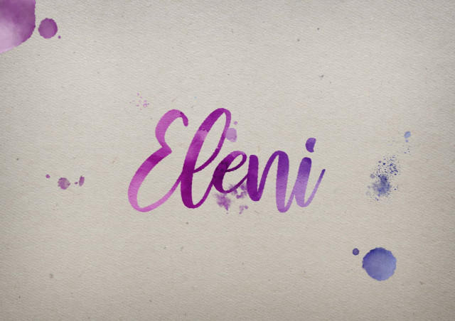 Free photo of Eleni Watercolor Name DP