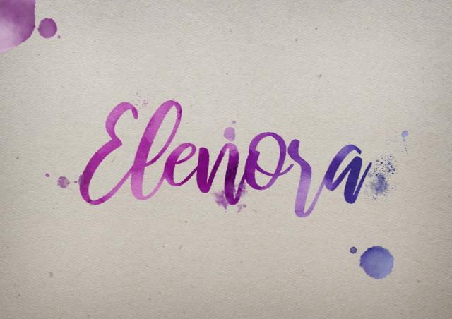 Free photo of Elenora Watercolor Name DP