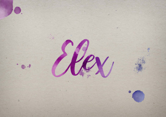 Free photo of Elex Watercolor Name DP