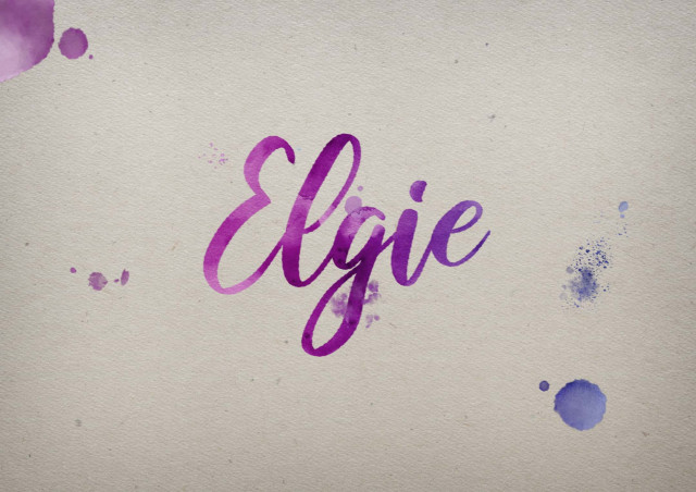 Free photo of Elgie Watercolor Name DP