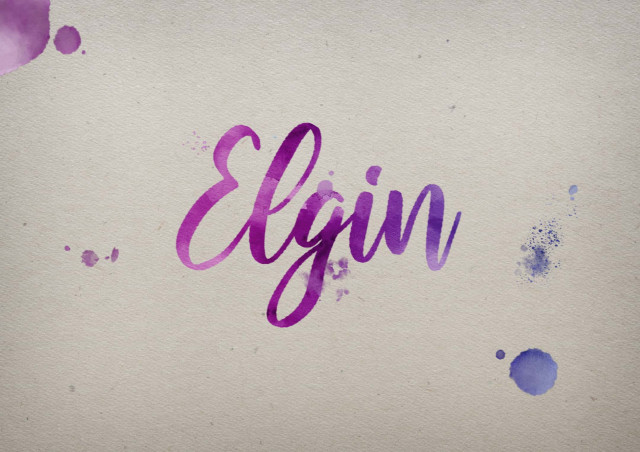 Free photo of Elgin Watercolor Name DP