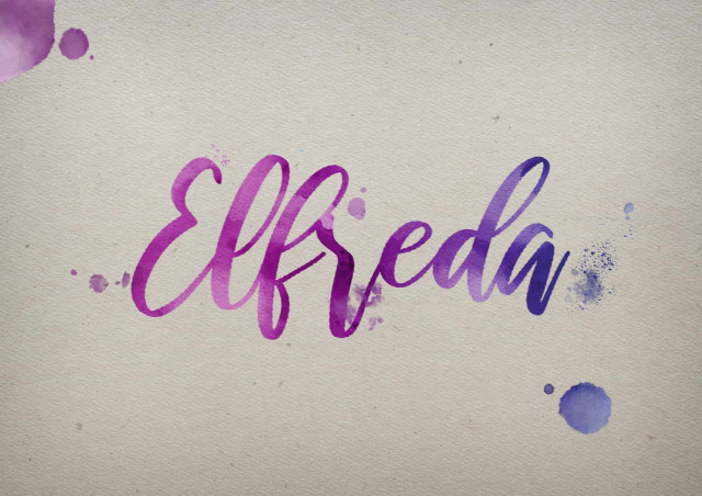 Free photo of Elfreda Watercolor Name DP