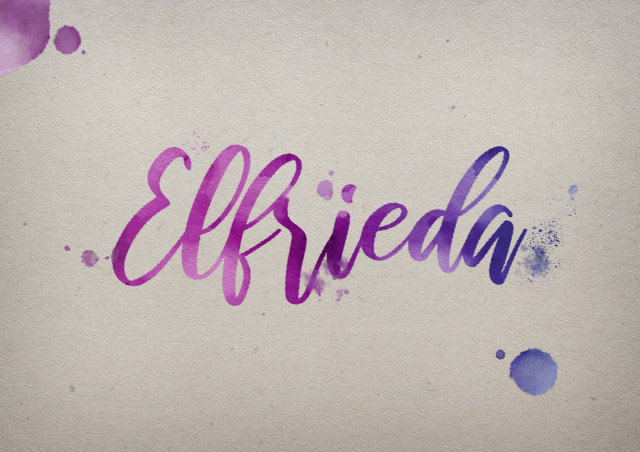 Free photo of Elfrieda Watercolor Name DP