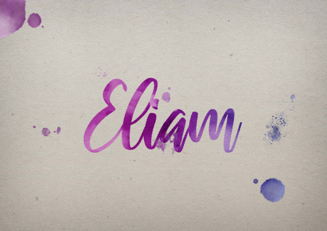 Free photo of Eliam Watercolor Name DP