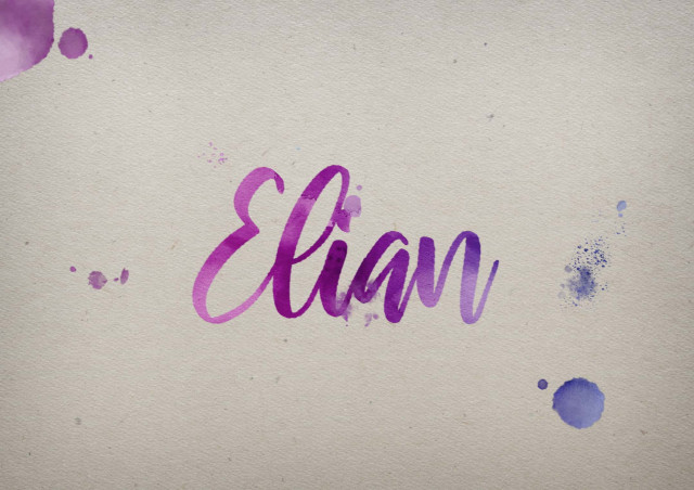 Free photo of Elian Watercolor Name DP