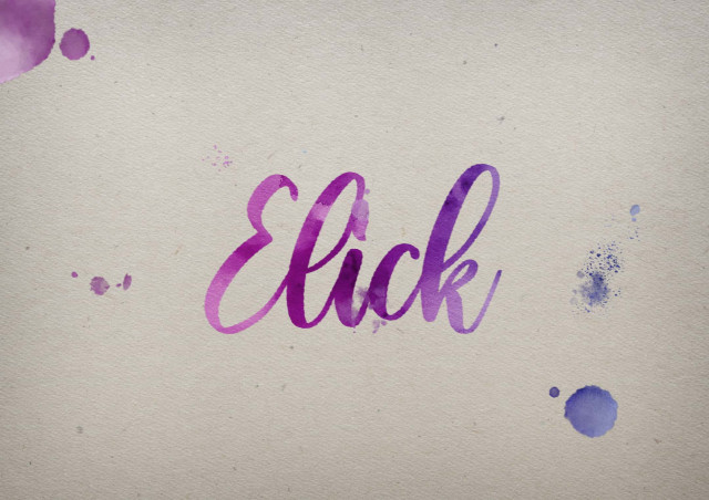 Free photo of Elick Watercolor Name DP