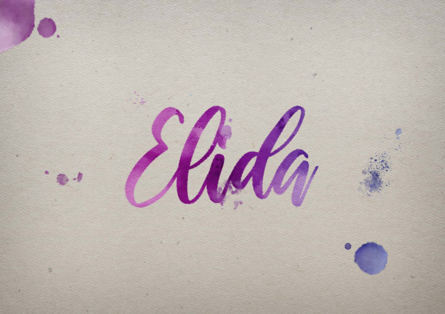 Free photo of Elida Watercolor Name DP