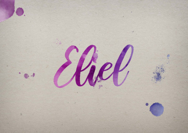 Free photo of Eliel Watercolor Name DP