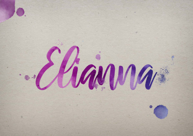 Free photo of Elianna Watercolor Name DP