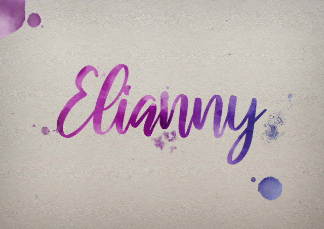Free photo of Elianny Watercolor Name DP
