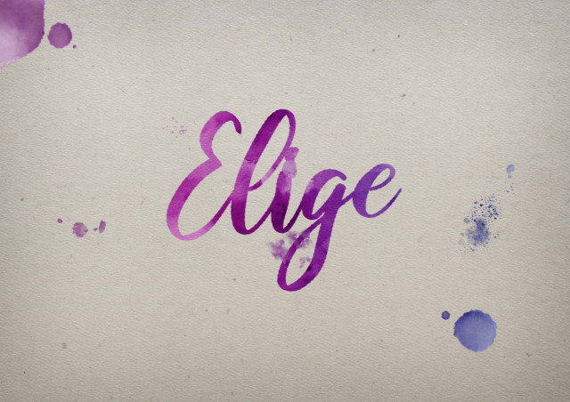 Free photo of Elige Watercolor Name DP