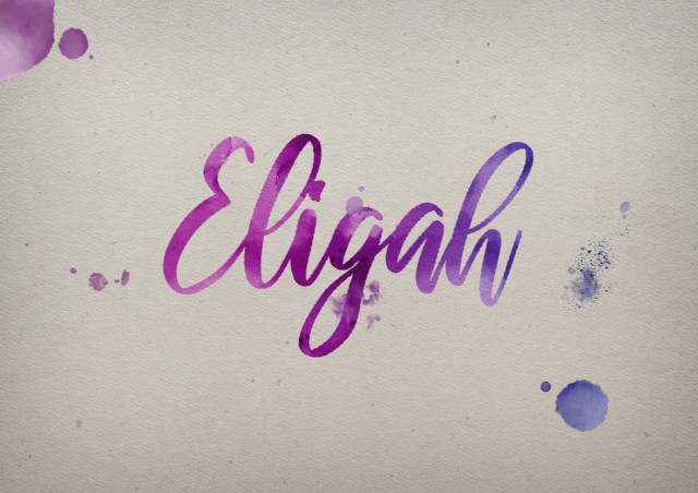 Free photo of Eligah Watercolor Name DP