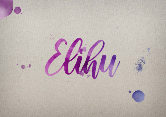 Free photo of Elihu Watercolor Name DP