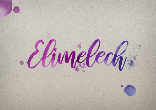 Free photo of Elimelech Watercolor Name DP