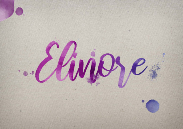 Free photo of Elinore Watercolor Name DP