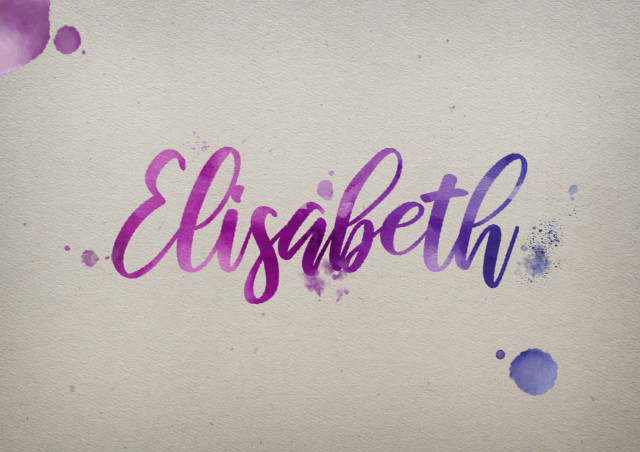 Free photo of Elisabeth Watercolor Name DP