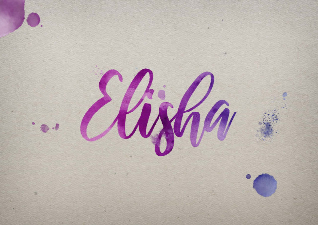 Free photo of Elisha Watercolor Name DP