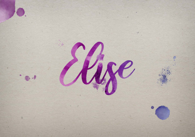 Free photo of Elise Watercolor Name DP