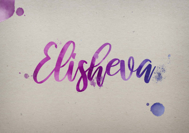 Free photo of Elisheva Watercolor Name DP