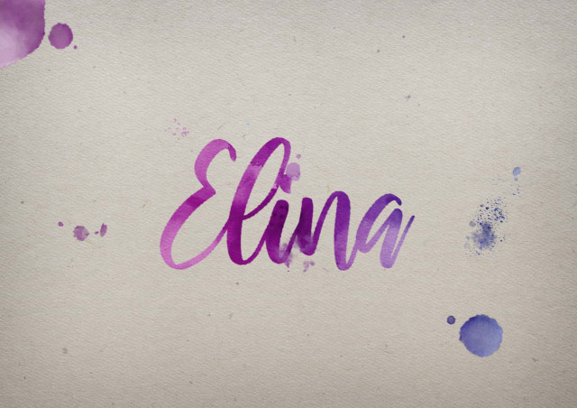 Free photo of Elina Watercolor Name DP