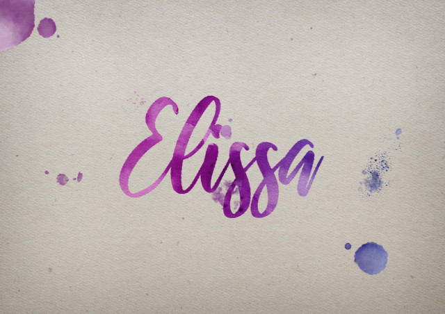 Free photo of Elissa Watercolor Name DP
