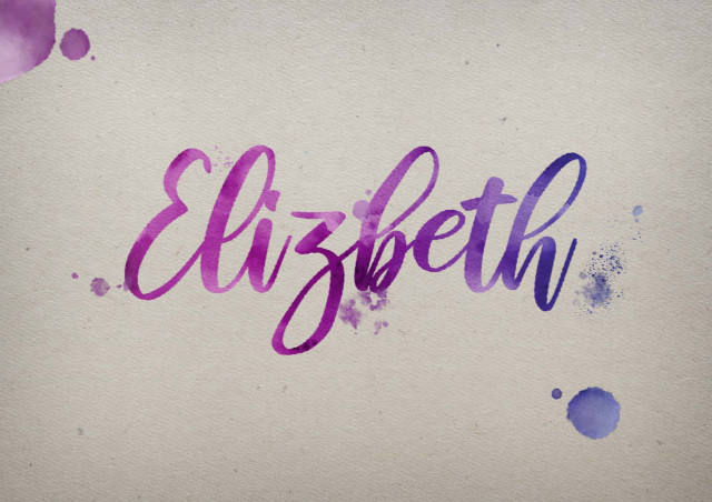Free photo of Elizbeth Watercolor Name DP