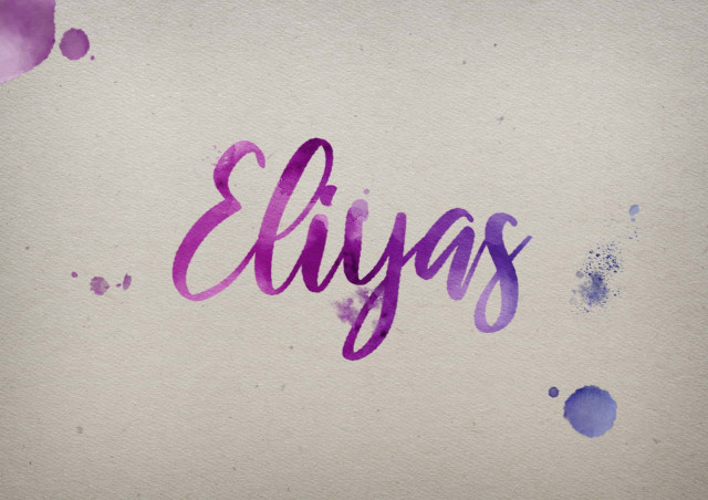 Free photo of Eliyas Watercolor Name DP