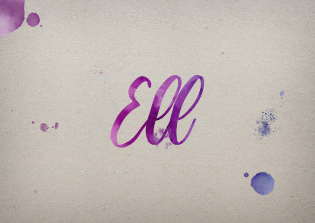 Free photo of Ell Watercolor Name DP