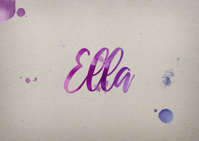 Free photo of Ella Watercolor Name DP