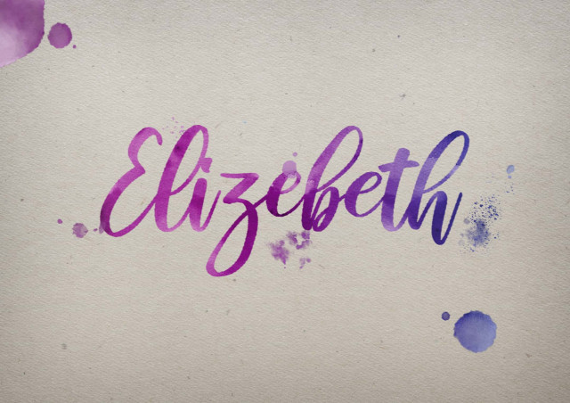 Free photo of Elizebeth Watercolor Name DP