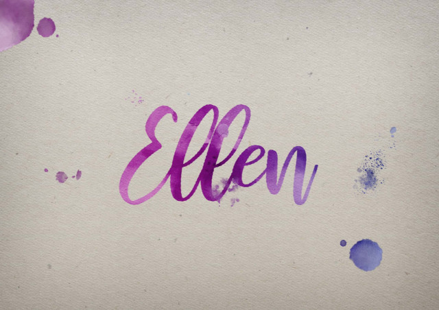 Free photo of Ellen Watercolor Name DP