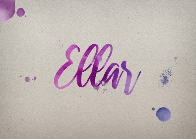 Free photo of Ellar Watercolor Name DP