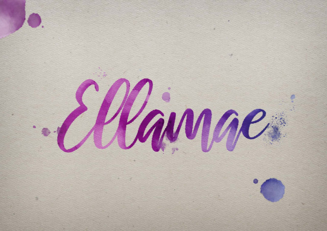 Free photo of Ellamae Watercolor Name DP