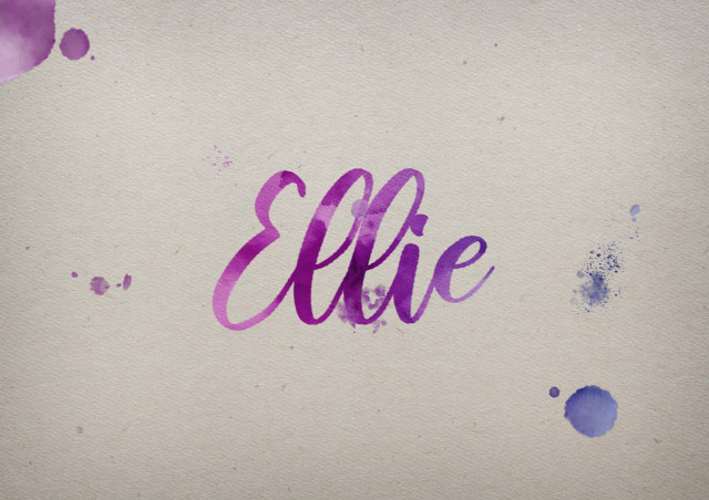 Free photo of Ellie Watercolor Name DP