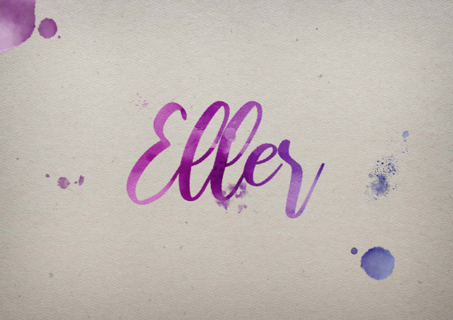 Free photo of Eller Watercolor Name DP